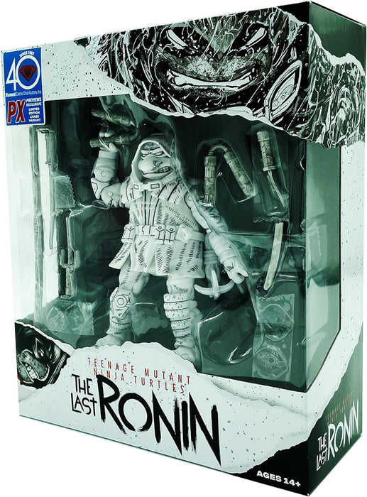 Teenage Mutant Ninja Turtles, the Last Ronin Michelangelo Action Figure Black & White | 4.5'' TMNT The Last Ronin