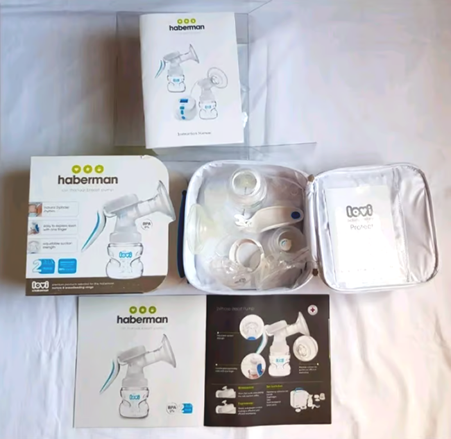 Haberman Lovi Manual Breast Pump 2 Phase Rhythm With Adjustable Suction Strength